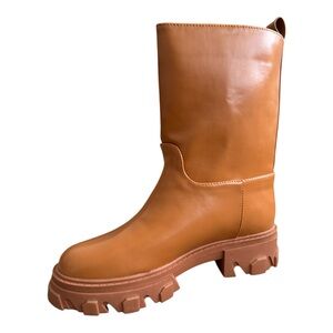 Chunky Ankle Boot - Women Size 7 Tan